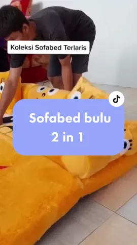 Wuaah 🤩✨ Sofabed bulu rasfur viral!! , 2 in 1, empuk, lembut 🥰 #sofabed #sofabedkasurlipat 