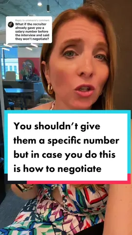 Replying to @yiramarie   You shouldn’t give them a specific number but in case you do this is how to negotiate  Watch this to learn how to aswer, what are your salary expectations? @Shift Profile  #howtonegotiatesalary #newjob #joboffernegotiations #salarynegotiation #interviewpreparation 