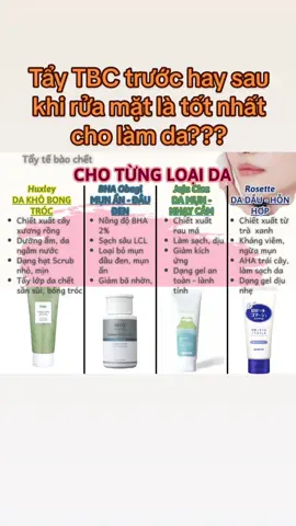 ☘☘☘CHỌN TẨY TẾ BÀO CHẾT THEO TỪNG TÌNH TRẠNG DA ‼️ Mỗi người chúng ta có 1 tình trạng da khác nhau, cũng như mỗi 1 loại da sẽ phải có 1 loại tẩy tế bào chết phù hợp nhất để có thể đạt hiệu quả cao nhất ♥️ #mỹphẩmchínhhãng #reviewlamdep #làm_đẹp_mỗi_ngày #cùnglàmđẹp #chămsócda #tếbàochết #tẩytếbàochết #kiềmdầu #tẩytbc 