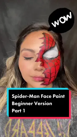 Spider-Man (Beginner Version ) Its so easy and fast if you dont have enough time ! #kidsoftiktok #MomsofTikTok #facepaint #facepaintersoftiktok #makeup #easytutorial #spiderman #spidermannowayhome #spidermanfacepaint #spidermanedit @Blazin Brush Supplies @Fusion Body Art @ArtFactoryStore 
