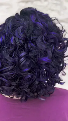 Purple highlights on curly hair!! 💟💜🦄have you ever wanted fun colored highlights??  #purplehair#purplehighlights#vividcolorhair#curlyhair#curlyhairspecialist#dfwhairstylist#planohairstylist#hairstylistsoftiktok#hairtok#curlyhaircheck#atlcurlspecialist #fyp  