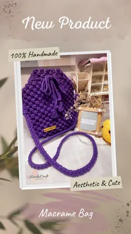 Sling Bag Macrame #macrame #macramebag #slingbag #handmade #tiktok 