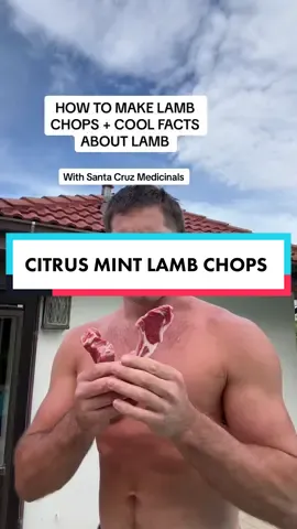 DELICIOUS SIMPLE LAMB CHOPS. These mint citrus lamb chops are absolutely amazing. Have you tried lamb chops before?  #EasyRecipes #lambchoprecipe #santacruzmedicinals #animalbased #eathealthy #bodybuilding #dietforathlete 