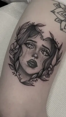 Would you get this sad girl tattoo? ❤️‍🩹  #tattoos #tattooideas #tattooinspo #tattooinspiration #prettytattoos #femininetattoos #tattooforwomen 