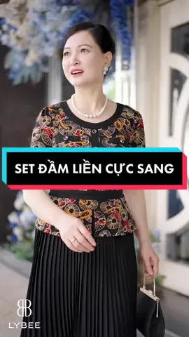 Set đầm liền cho Quý bà thanh lịch đi chơi dạo phố diện hè cực ấn tượng #damtangme #damtrungnien #vaymuahe #damquyba #lybee #vaytrungnien #xuhuong #trending 