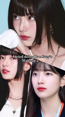 Finally tried one of Suzy’s makeup look✨  #draft #makeup #grwm #baesuzy #koreanmakeup #kpop 