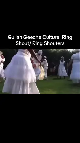 African in its origins, the ring shout affirms oneness with the Spirit and ancestors as well as community cohesiveness. These basic elements of ring shout—dance, calls, cries, and hollers; blue notes; call-and-response; and strong rhythmic aspects—are still alive and expressed today in this music. Improvisation remains an essential element. In some cases, another individual rhythmically beat the (usually wooden) floor with a broomstick or other piece of wood. Ring shout is still present and still evolving today, and extremely active in black churches. #gullahgeechee #ringshout #dance #ancestors ##gullah##geeche##culture##ritual##dancing##beautiful##africanamerican##africanamericanculture##africanamericanhistory##soulaan##fyp