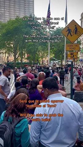 Le agarrarias las bolas al toro de Wall Street?  Would you grab the balls of the Charhing Bull?  #nyc #newyork #newyorkcity #wallstreet #chargingbull #stockmarket #picture 