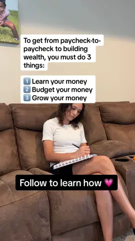 Cut out the fluff. It’s these 3 things. 1️⃣ Learn your money: What comes in? What goes out? How much debt do I have? What are my assets (things I own)? And go in depth here.  Coming in: What taxes are coming out of my paycheck/how is my W-4 currently set up? What deductions are coming out? Am I contributing to a 401k and not even realizing it? Going out: What are my bills? When do they come out? How much have I typically spent in a 30-day period on dining out, groceries, gas, etc.? Only once you’ve learned your money can you realistically budget it.  2️⃣ Budget your money: Write up a plan for every single dollar you earn. Use a template or planner that covers all your bases (expenses, emergency fund, debt, general savings, investing, fun money). Don’t forget to include a buffer. Challenge yourself while being realistic. For example, if you spent $600 in dining out last month, challenge yourself to $525 this month.  Set goals based on these realistic numbers.  3️⃣ Grow your money: Step 2 may have opened your eyes to an income problem. You don’t make enough to cover it all. Here is where you increase your income if necessary, because the whole point of a budget is to maximize dollars going to future you. Budget to INVEST as much as you can without sacrificing what you love.  Investing is key to wealth-building.  ————— So many of us are 3 steps/2 pages away from financial peace and time freedom.  Where are you in this journey? What gets you stuck? #budgetplanner #budgetingtiktok 