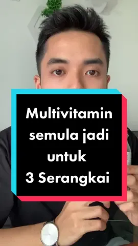 Multivitamin semula jadi untuk 3 serangkai#probiotic #guthealth #multivitamin #health #3high #3serangkai 
