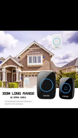 New US Plug Waterproof Wireless Doorbell Intelligent Bell 300M Ranges AC 10-240V With Led Light For Home Security Office (Include battery) Only ₱79.00 - 669.00 #doorbell #bell  #ringdoorbell  #trending  #tiktokfind 