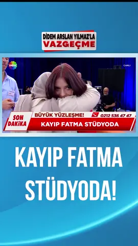 #DidemArslanYılmazlaVazgeçme günlerdir kayıp olan Fatma'yı buldu! #DidemArslanYılmaz @vazgecme.tv