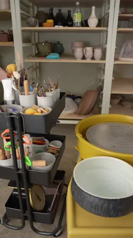 This cart will likely never look this great again! Having said that I will bask in the glory of a beautifully organized tool cart. I did come across many duplicate tools but not as many as I thought I had. Its amazing how well organized tools actually take up less space than a giant pile #handbuiltceramics #handbuiltpottery #potterydesign #potteryvids #potterywheel #ceramic #potterytiktok #handmade #ceramics #pottersoftiktok #SmallBusiness #clay #potterylife #pottery #potterytools #organization #organizingtiktok #toolcart 