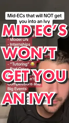 ANY EC can get you into an IVY if you take INITIATIVE. Just participating in a bunch of lame clubs and doing what you’re told is not going to impress anybody no matter how many hours you spent doing it. #ivyleague #ivyroadmap #harvard #admission #clubs 