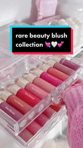 organize my rare beauty soft pinch liquid blush collection with me ♡ what’s your favorite shade? @Rare Beauty  clear organizer linked in my bio! #rarebeauty #rarebeautyblush 