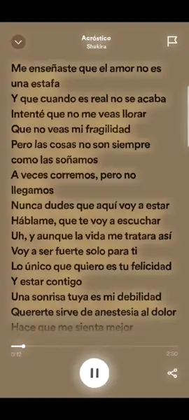 Acrostico - Shakira  #spotifymusica #musica #music #cancionesparati #speedsongs #cancionesconletra #musicaestados  #paratii #fypシ 