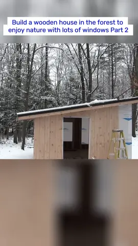 Build a wooden house in the forest to enjoy nature with lots of windows Part 2 #build  #house  #cabincrew  #cheap  #woodworking  #frame  #viral    #fyp    #foryourpage