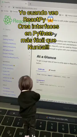 ReactPy 🏆 Otro nivel 🚀 #python #programacion #desarrollodesoftware #software #ia #code #codigo #reactpy #react #interfaces #developer #womenintech #technology #tech #tecnologia 