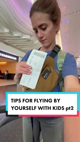The Best Tips for Flying Solo with Kids | Part 2:  Check out part 1 if you missed it, & share your tips in the comments! Stay tuned for the final part 3.  ✈️  Wear a small Fanny pack/cross body bag to stick your boarding passes, passports, & phone in. I didn’t do this at first but made it so much easier to check them passes (which I do about 700 times to make sure I have it right) & pull them out when you need too, even with full hands. It’s small enough you can stick in your “personal item” bag when boarding if they ask. ✈️ You can get help going through security with ‘TSA Cares’. Request help up to 72 hrs before your flights. Also helpful for individuals with medical conditions or disabilities.  ✈️ Avoid carrying big bulky boosters or car seats by getting a travel one. We will be flying back home often & there’s no way I could carry 2 boosters & a car seat by myself so this was worth the $. You can also rent car seats at your destination.  ✈️ Pack a baggy lunch (we love Uncrustables & apple slices) and LOTS of snacks. Don’t forget to include treats and hand wipes.  ✈️ Know it might be a little rough but you’ve can do it. Don’t worry about bothering others or let them get to you. I even avoided eye contact with passengers as we boarded our flight so I didn’t stress. But the majority of people are super nice and helpful! 🤗 . . #flyingwithkids #travelfamily #familieswhotravel #flyingtips #traveltips #kidswhotravel #travelsafety #adventurefamily #toddlerhacks #babyhacks #travelingwithkids #travelingsolo #solotraveling #airports #flyinghacks