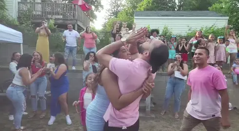Our baby Reveal 🙏🏽🤍  Original video !! Like you guys wanted ♥️ #baseballgenderreveal #babygirl #firstbaby #genderreveal 