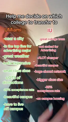 Fyi i wanna major in advertising #transferstudent #umiami #alixearle #iu #iubloomington #collegedecisions 