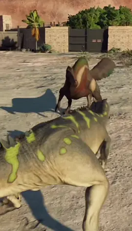Deinocheirus chases and kills an allosaurus #jurassicworldevolution2 #videogames #deinocheirus #allosaurus #jurassicworldclipz 