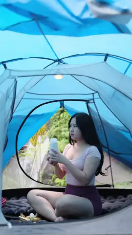 ngecamp with view waterfall  #fakebodyy⚠️ #fakesituation⚠️ 