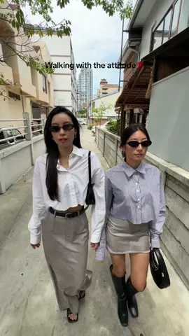 Walking with the attitude💯  #walkingdownthestreet #fashionbestie #bestiegoals #matchingoutfits #คลาสแฟชั่น #คลาสแฟชัน dc : @Yasmin Hero 🤍