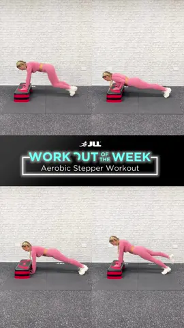 Challenge your Upper Body and Strengthen your Core💪🏽  Grab yourself an Aerobic Stepper and ATTACK these sets! #workoutoftheweek #workoutroutine #stepworkout #fitnessinspo 