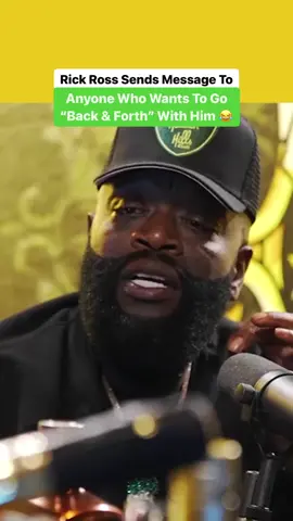 Rick Ross sends a message to anyone who wants to go back and forth with him. #rickross #rap #hiphop #hiphopmusic 