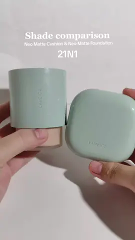 Laneige shade comparison 💚 #koreanmakeup #kbeauty #cushionfoundation #foundationreview 