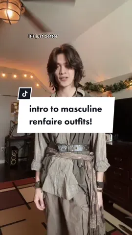a really basic guide to how i style an outfit for a renaissance faire! hope this is helpful for people looking for more masc options ;) #renfaire #larp #cosplay #fantasy #lotr #medieval #medievalfantasy #forestcore #earthtones 