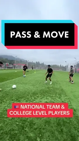 Pass & Move With Player in the Middle #Soccer #soccerlife #soccerskills #fyp #foryou #viral #soccerdrills #training #fifa23playerpick #nationalteam 