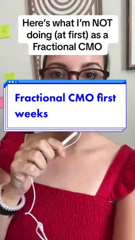 Every company is different (eg stages, level of complexity in product and operations, etc) so your approach may differ. But, heres what Im NOT doing my first few weeks as a Fractional CMO. #fractionalCMO #marketingstrategy #valuedriven #corporatetiktok 