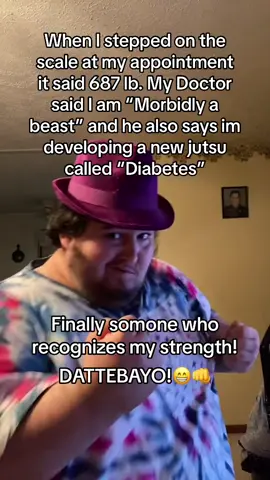 he said im so strong i made my own type of diabetes!😁👊 #fyp #foryoupage #anime #fat #weeb #japan 