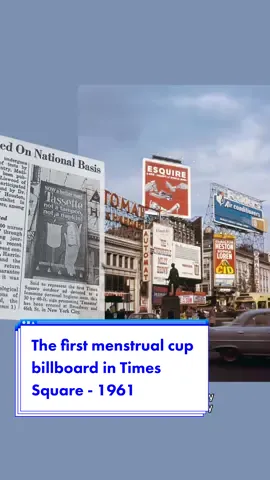 The historian in me is crying that no original, quality photos of this billboard exist. It took countless hours of research to track down glimpses of this billboard in random photos and while doing so I discovered a previously unknown 2nd billboard. There may have been more but unfortunatley the archives for the billboard company have no records of them. #menstrualcup #timessquare #advertising #periodtok 