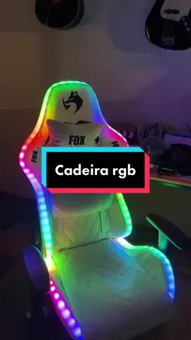 A regra é clara, se não tem rgb não tem fps | Cadeira Fox Racer rgb branca #foxracer #gamer #streamer 