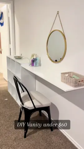 I also bought LED lights but those will go up tomorrow as well! #diyvanity #vanitymirror #makeupvanity #diyhome #homeproject #homedecor #CapCut 