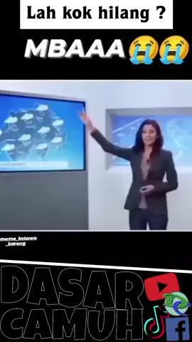 HAIK KONYOO !! pembawa acara berita cuaca kepeleset 🤣 #shortmemes #videolucu #dasarcamuh #fypシ