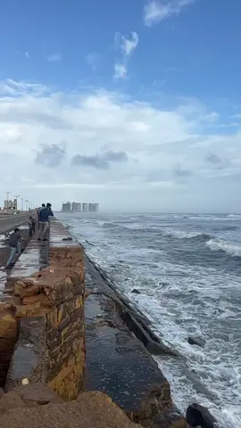 🌊✨#karachi #seaview #waves #dha8 #storm #waves 