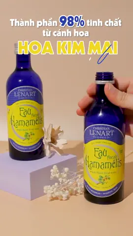 Nước Hoa Hồng Dưỡng Da CHRISTIAN LENART Toner chiết xuất hoa kim mai Eau d’ Hamamélis: Hoa kim mai - hoa cây Phỉ, được khuyên dùng để khử trùng cho da dầu, da nhạy cảm, đặc biệt có thể sử dụng cho trẻ em trên 3 tuổi. Loài hoa này có khả năng chống oxy hóa tốt nhằm tẩy độc và làm se da, hiệu quả với da bị mụn trứng cá, giúp làm dịu nhẹ những vết mẩn đỏ và vết côn trùng cắn, thúc đẩy quá trình liền sẹo.  #christianlenart #nuochoahong #facialtoner #chamsocda #skincare #hoakimmai #phunuhienđai #phaidepngaynay #xuhuong #thinhhanh #quatangcuocsong #saleluongve #beautytips #hoacayphi #duocmypham 