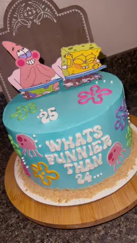 ✨25✨ #spongebobcake #homebaker #fyp #parati #25thbirthday #cakedecorating #caketok 