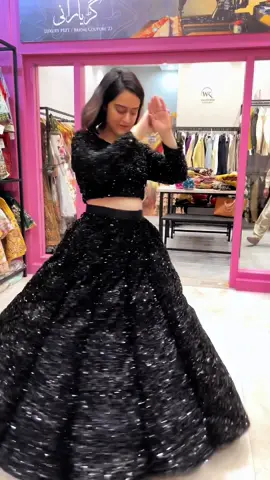 Black Lehenga 🖤 Waleed Khan Couture #zoyakhan #foryou #viral #fypシ #trending #foryoupage #bridal #wedding #weddingdress #standwithkashmir #black #blacklehenga 