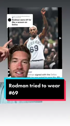 Replying to @KendrickLamarlover🗣️  the story of when #dennisrodman tried to wear number 69 in the NBA 💀 #NBA #jordanbulls #dallasmavericks  