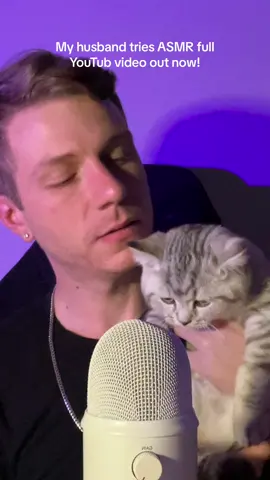 Go check out my husband @CardShopASMR try ASMR on my YouTub channel!! Let me know if he gave you tingles!!✨ #asmr #fypシ 