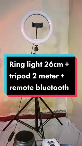 paket lengkap Ring light 26cm dengan tripod 2 meter dan remote bluetooth sudah bisa kamu dapatkan di sini #ringlight #ringlight26cm #ringlighttripod #ringlightmurah  #CapCut 