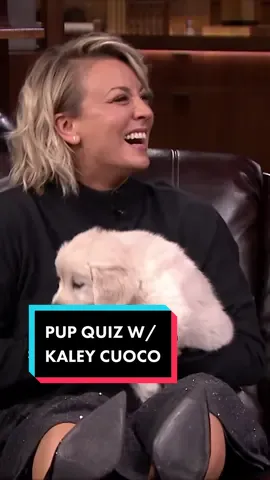 Jimmy & @KaleyCuoco compete for puppies in Pup Quiz! #FallonFlashback #KaleyCuoco 