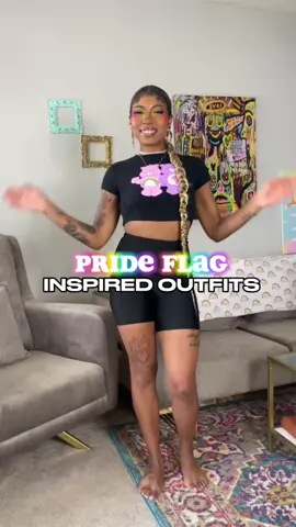 Pride Flag Inspired Outfits 🌈✨  #pridemonth #prideoutfitideas #prideflagoutfits #lgbtqpride #blackqueertiktok #blacklesbiantiktok 