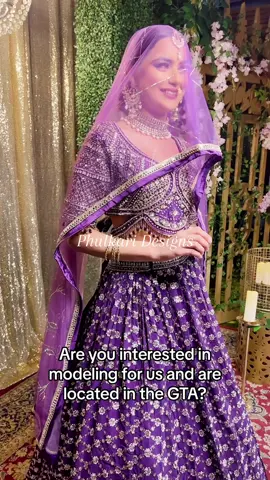 Calling all models! #lehenga #indianweddingoutfits #customlehenga #desibride #modelcalltoronto #models 