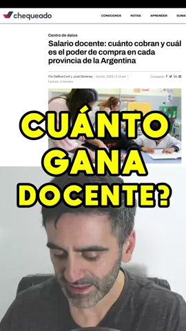 CUÁNTO GANA UN DOCENTE EN ARGENTINA